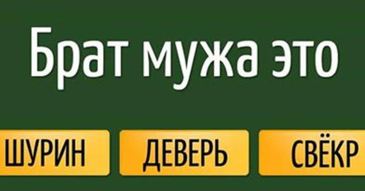 Тест: Знаете ли вы, как правильно называть родственников?